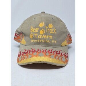 Bear Track Tavern Westfield Pa Baseball Hat Cap Strapback Flames